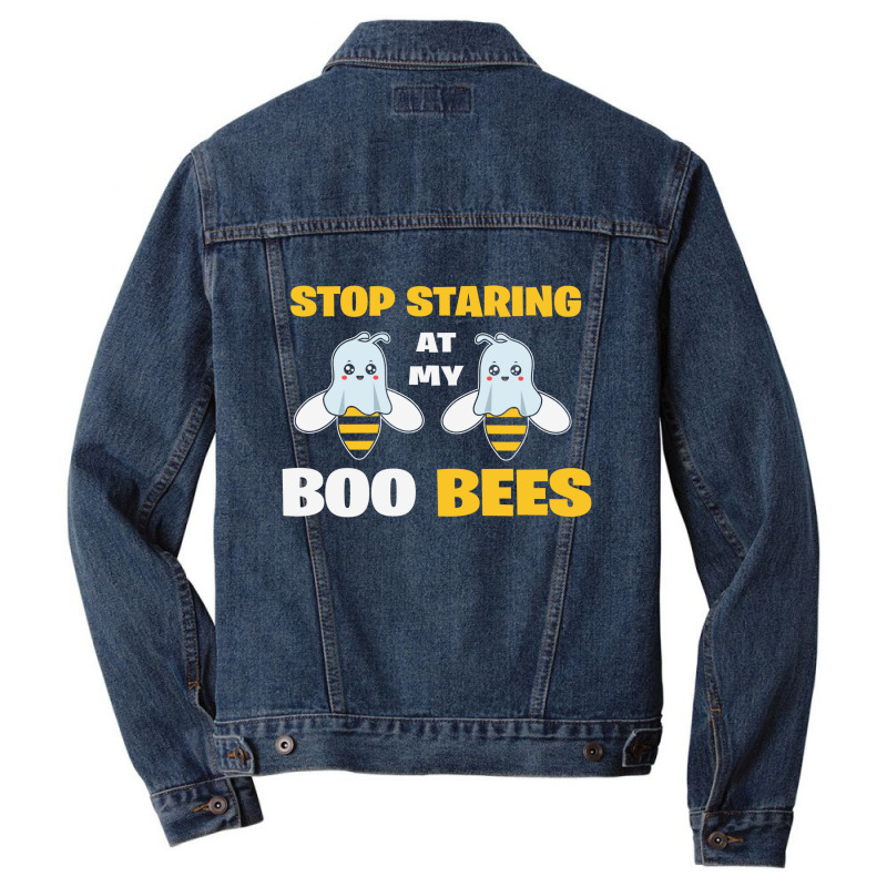 Stop Staring At My Boo Bees Men Denim Jacket | Artistshot