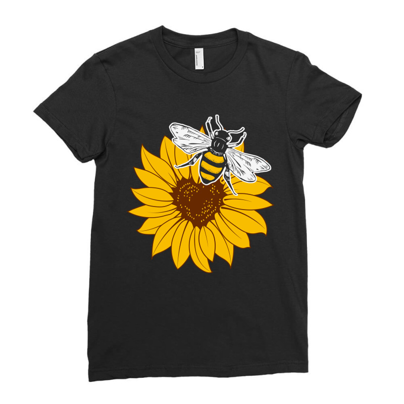 Sunflower Bee Bumble Bee Ladies Fitted T-shirt | Artistshot