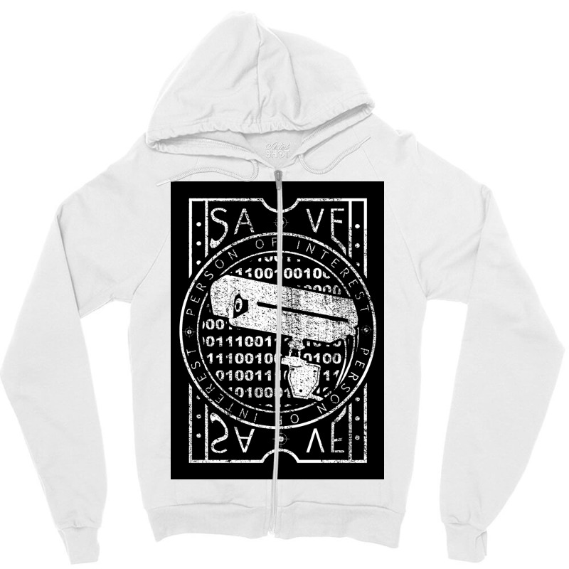 Save Person Of Interest Poster Retro Zipper Hoodie | Artistshot