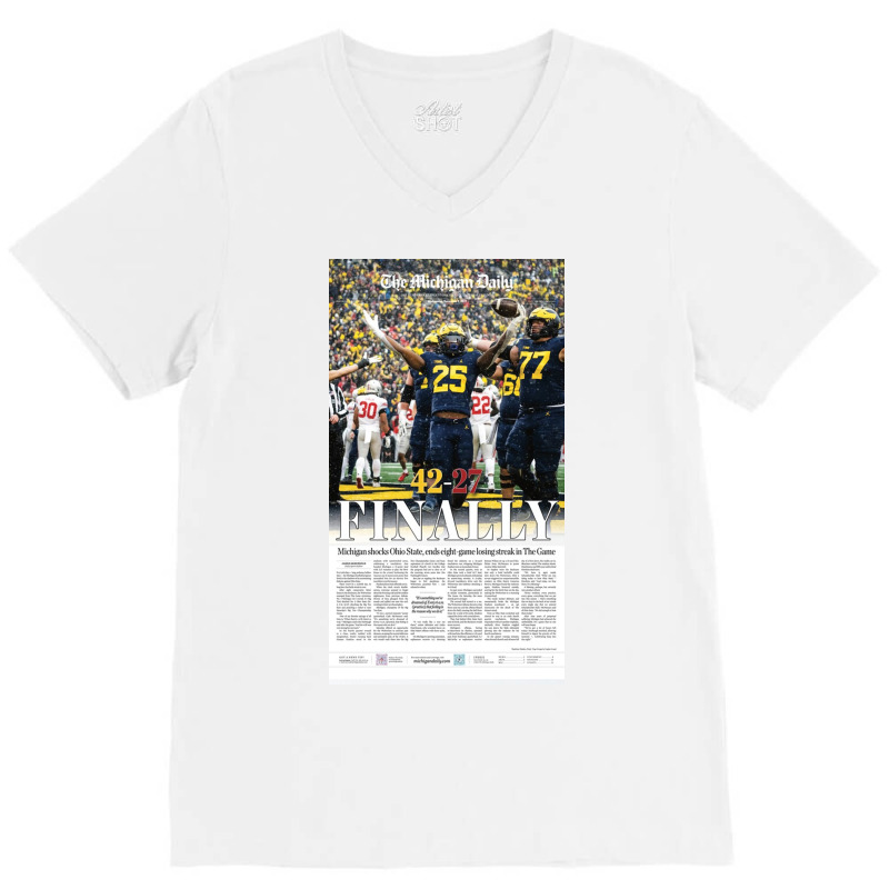 The Michigan Daily Front Cover  Gift V-neck Tee | Artistshot