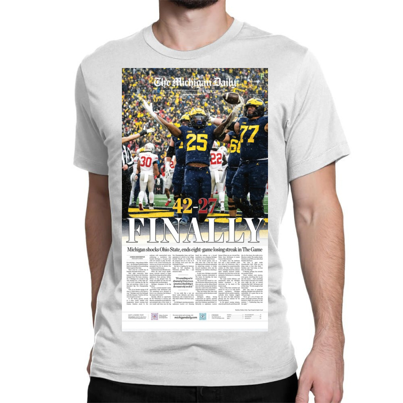 The Michigan Daily Front Cover  Gift Classic T-shirt | Artistshot