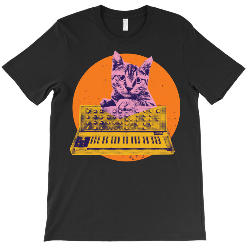 Cool Cat Synthesizer Music Producer Design T-shirt | Artistshot