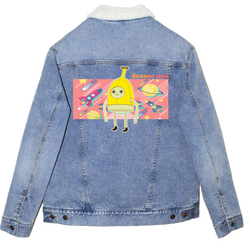 Banana Man Unisex Sherpa-Lined Denim Jacket by abonkmilii2 | Artistshot