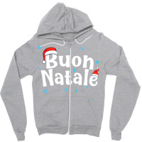 Buon Natale Italian Christmas Long Sleeve Zipper Hoodie | Artistshot