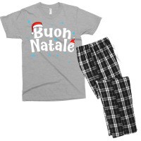 Buon Natale Italian Christmas Long Sleeve Men's T-shirt Pajama Set | Artistshot