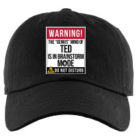 Ted Name Warning The Genius Mind Of Ted Is In Brainstorm Mode Poster Kids Cap | Artistshot