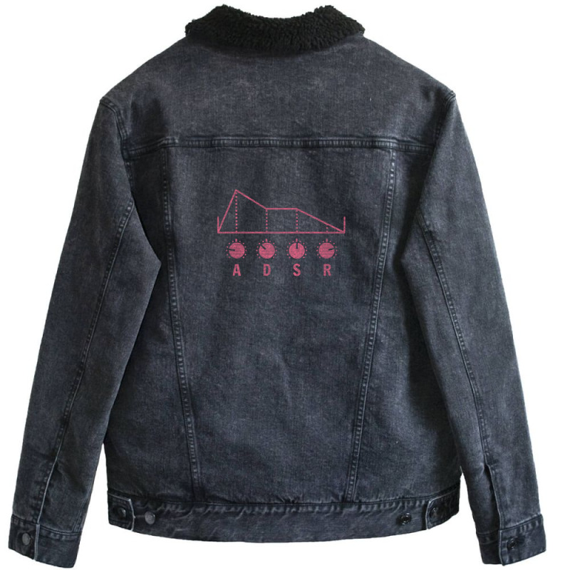 Synthesizer Adsr For Synth Lover 7 Unisex Sherpa-lined Denim Jacket | Artistshot