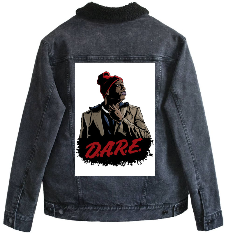 Tyrone Biggums Dare 2 Poster Yellow Unisex Sherpa-lined Denim Jacket | Artistshot