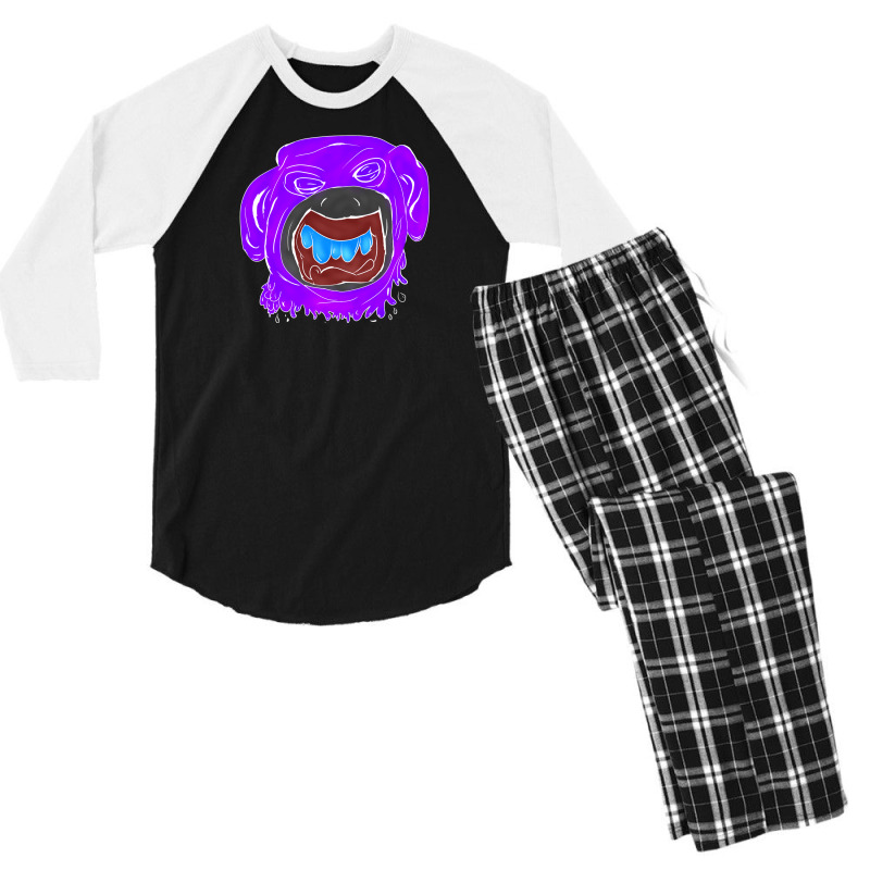 Cartoon Bulldog Men's 3/4 Sleeve Pajama Set | Artistshot