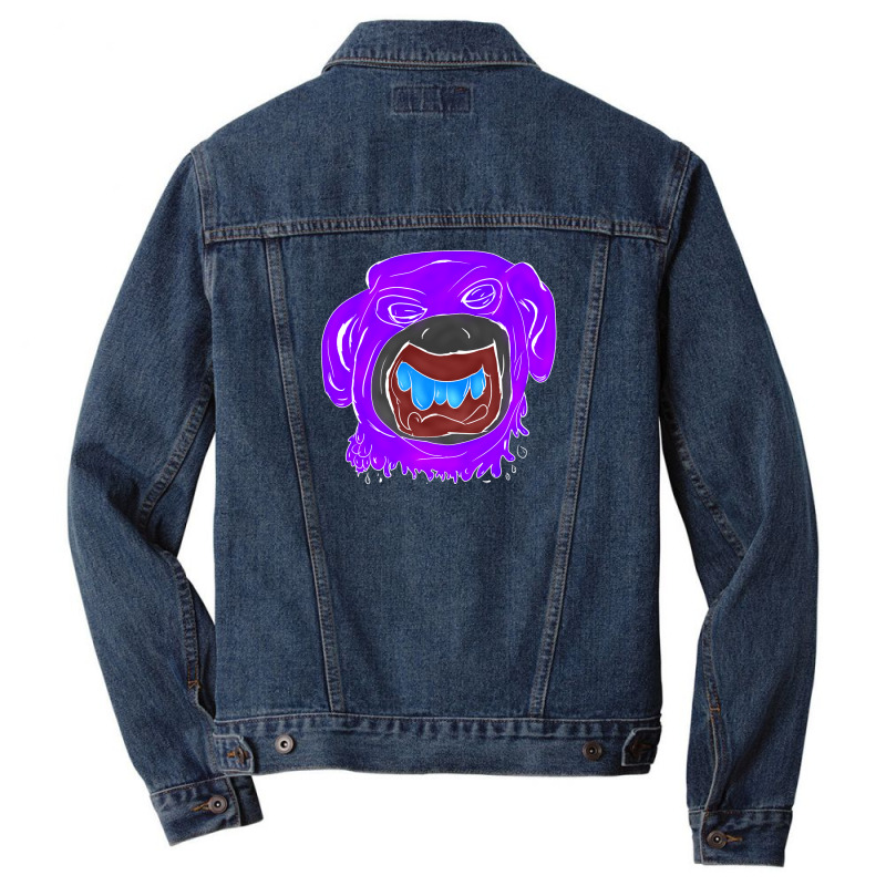 Cartoon Bulldog Men Denim Jacket | Artistshot