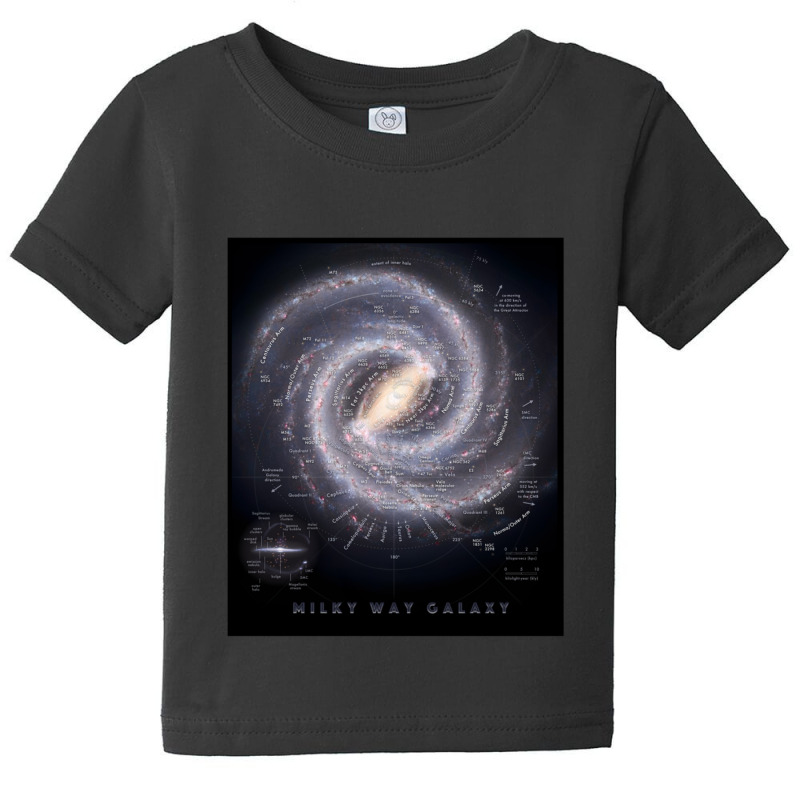 Milky Way Galaxy Map Hd Baby Tee by AllenSCrowley | Artistshot