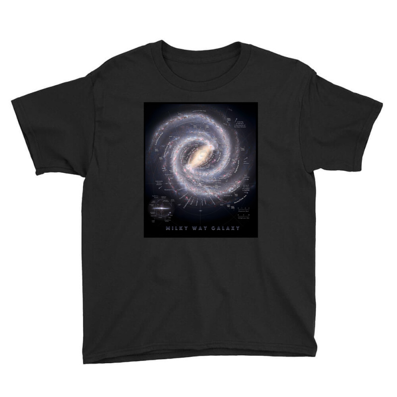 Milky Way Galaxy Map Hd Youth Tee by AllenSCrowley | Artistshot