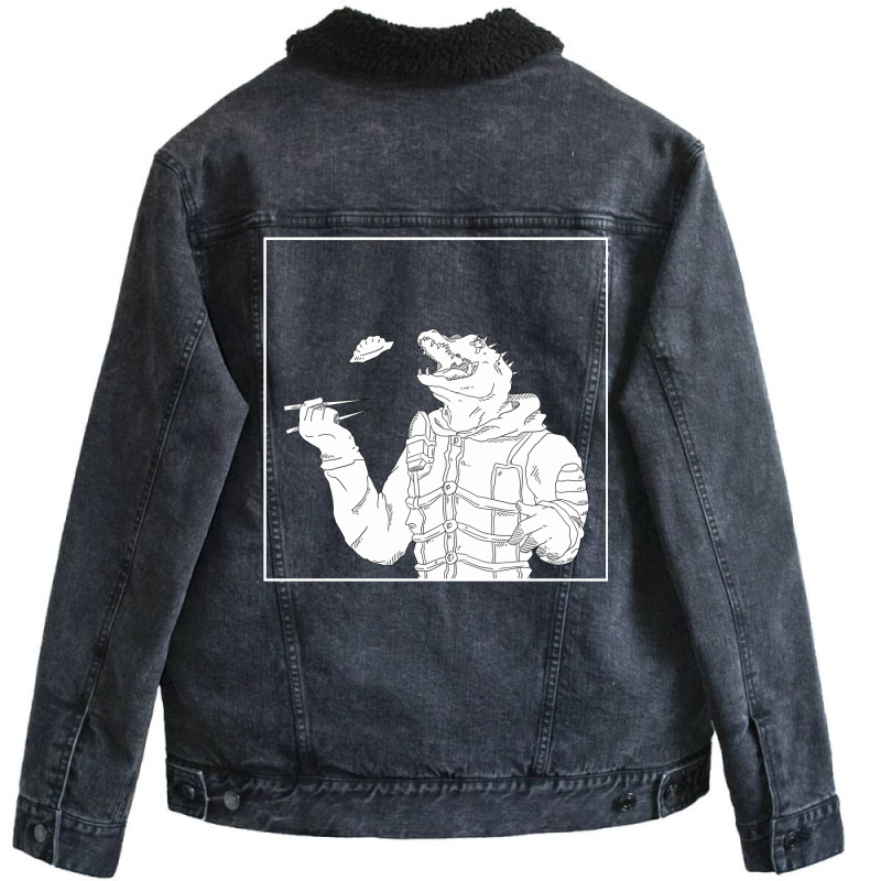 Caiman's Gyoza Unisex Sherpa-Lined Denim Jacket by gajanbasqesu | Artistshot