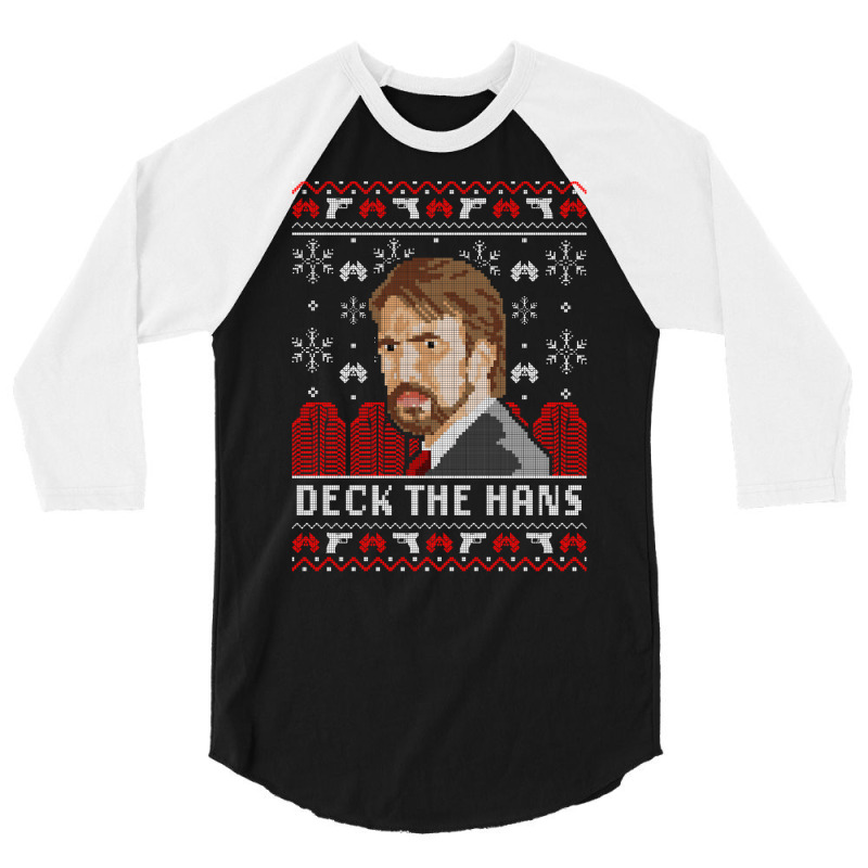 Die Hard Christmas Sweater 3/4 Sleeve Shirt by Minorityoxbird | Artistshot