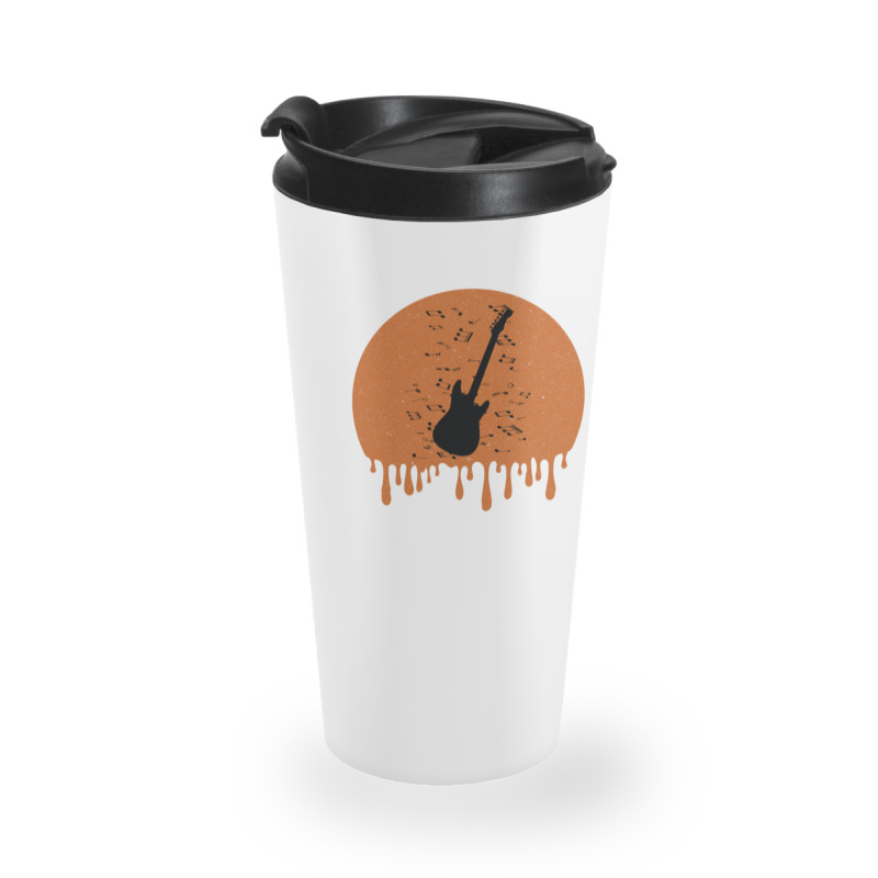 Retro Bass Guitar Dripping Travel Mug | Artistshot