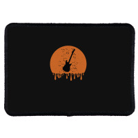 Retro Bass Guitar Dripping Rectangle Patch | Artistshot