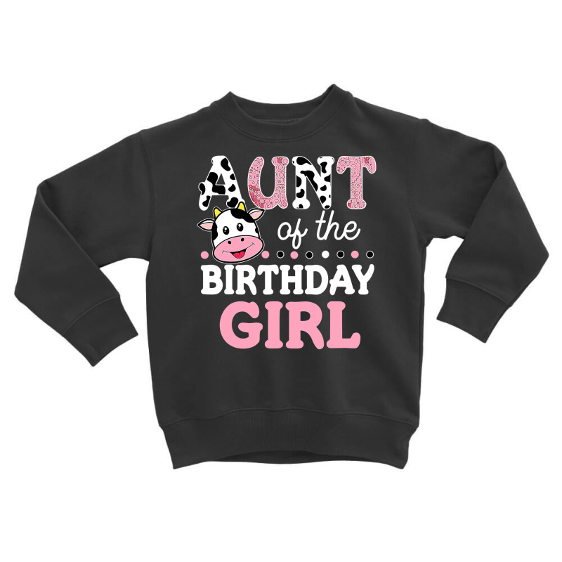 Aunt Of The Birthday Boy Aunt 1st Birthday Crew Farm Toddler Sweatshirt | Artistshot