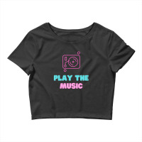 Simple Vinyl Record Player Crop Top | Artistshot