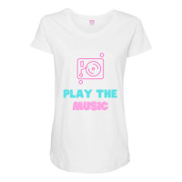 Simple Vinyl Record Player Maternity Scoop Neck T-shirt | Artistshot