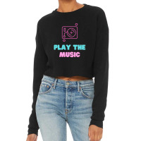 Simple Vinyl Record Player Cropped Sweater | Artistshot