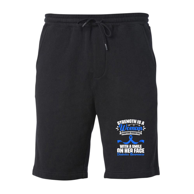 Woman Fighting Diabetes Warrior Diabetic Diabetes Awareness Fleece Short | Artistshot