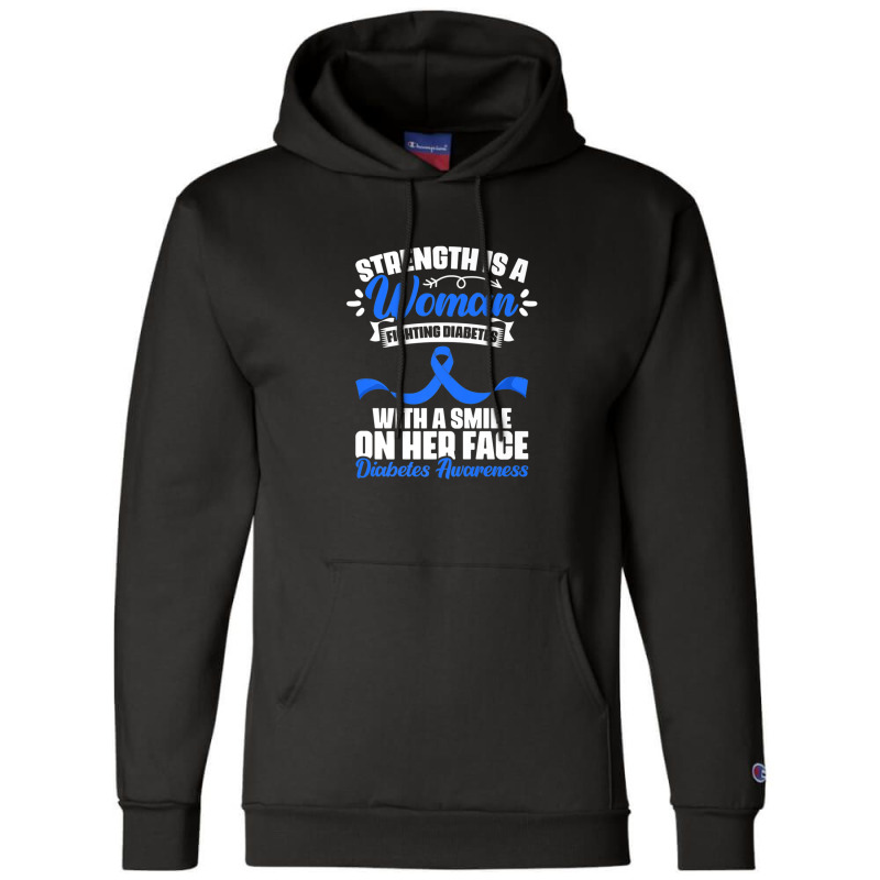 Woman Fighting Diabetes Warrior Diabetic Diabetes Awareness Champion Hoodie | Artistshot