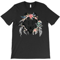 Ethnic Tribal Wolf Head Boho Feather Native American Hippie T Shirt T-shirt | Artistshot