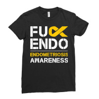 Fuck Endo Endometriosis Awareness Month Endo Support Ribbon T Shirt Ladies Fitted T-shirt | Artistshot