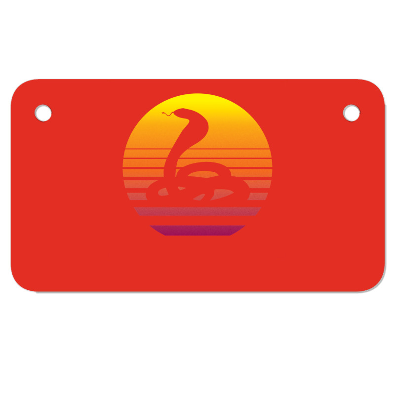 King Cobra Snake 80's Retro Vaporwave Motorcycle License Plate | Artistshot