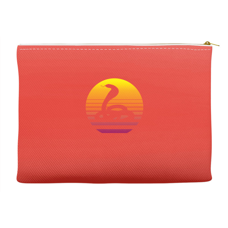 King Cobra Snake 80's Retro Vaporwave Accessory Pouches | Artistshot