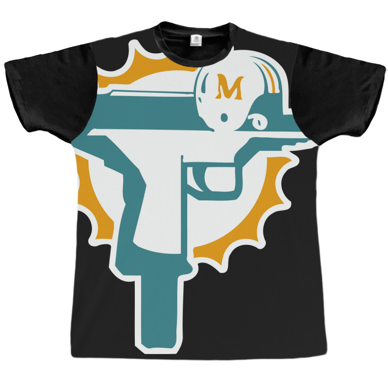 Miami Gun Dolphin Graphic T-shirt | Artistshot