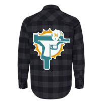 Miami Gun Dolphin Flannel Shirt | Artistshot