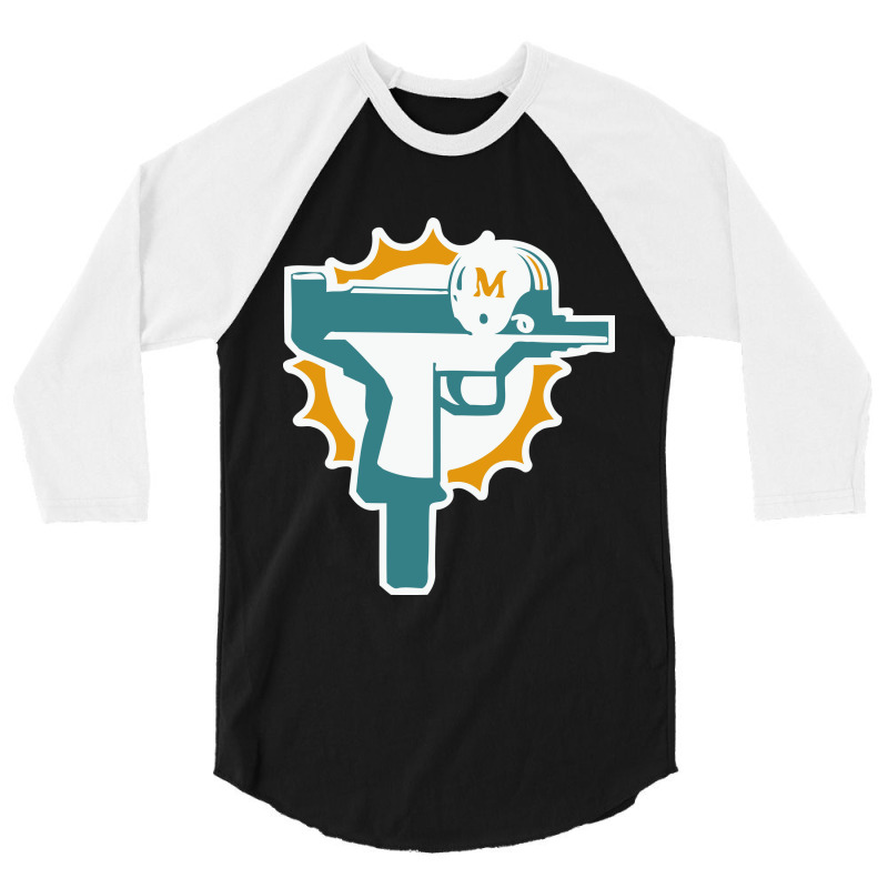 Miami Gun Dolphin 3/4 Sleeve Shirt | Artistshot