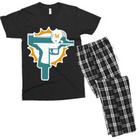 Miami Gun Dolphin Men's T-shirt Pajama Set | Artistshot