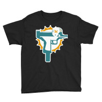 Miami Gun Dolphin Youth Tee | Artistshot