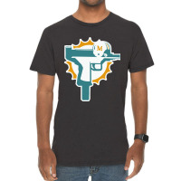 Miami Gun Dolphin Vintage T-shirt | Artistshot