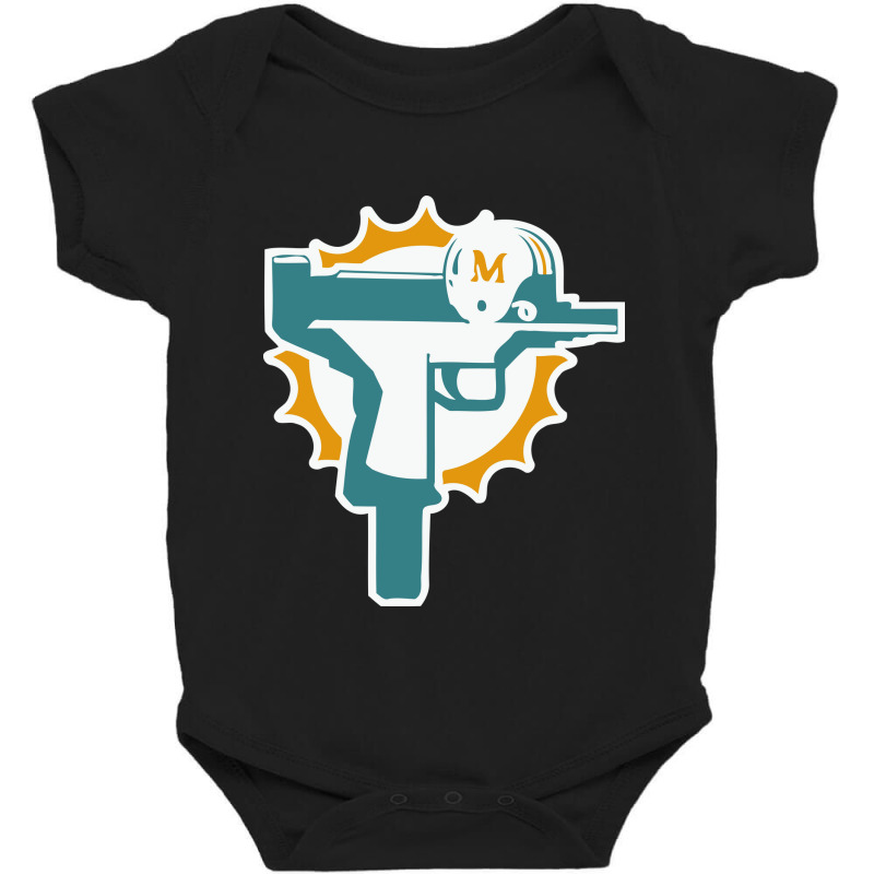 Miami Gun Dolphin Baby Bodysuit | Artistshot