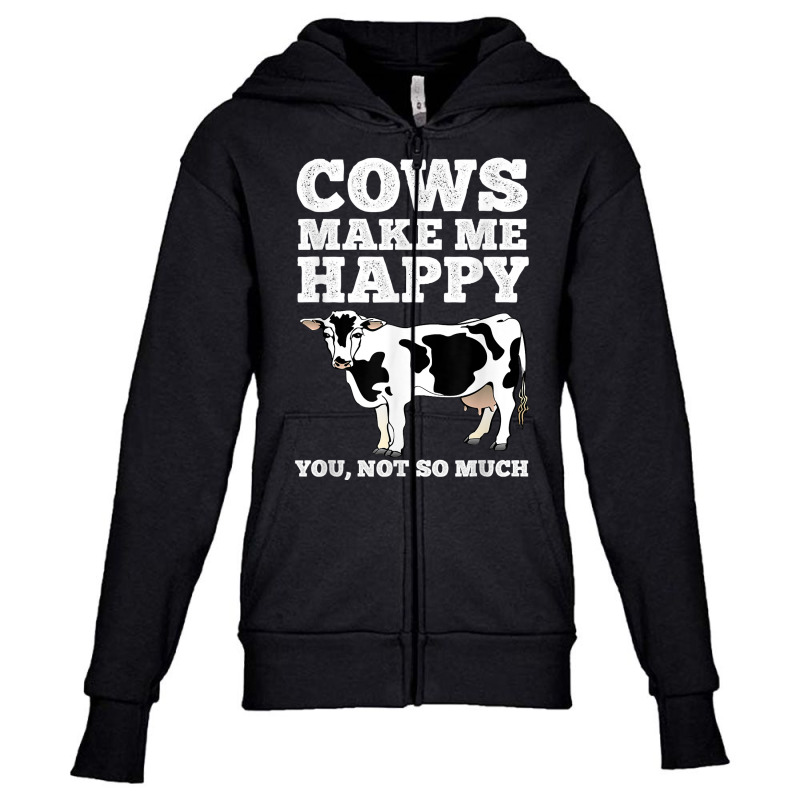 Cool Cow Art For Men Women Cow Farmer Dairy Cows Farm Animal T Shirt Youth Zipper Hoodie | Artistshot