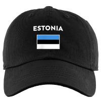 Estonia Flag Blue, Black, White T Shirt Kids Cap | Artistshot