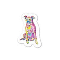 Happy Large Mixed Breed Dog S Sticker | Artistshot