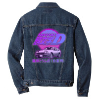 Initial D Ae86 Retro Synthwave Men Denim Jacket | Artistshot