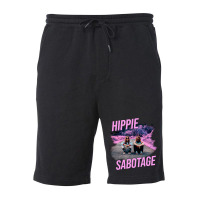 Hippie Sabotage Aesthetic Style Photo With Text Fleece Short | Artistshot