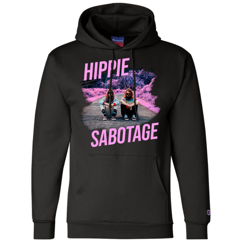 Hippie Sabotage Aesthetic Style Photo With Text Champion Hoodie | Artistshot