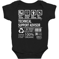 Limited Edition Technical Support Advisor T Shirt - Multitasking Certi Baby Bodysuit | Artistshot