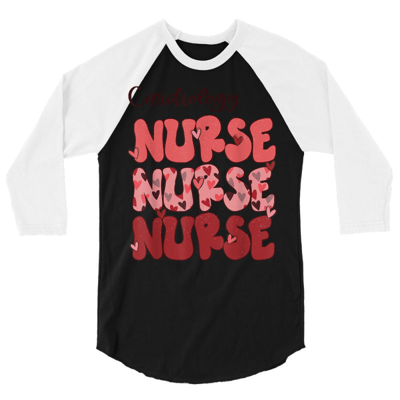 Cardiac Nurse Life   Stethoscope Cardiology Nurse Valentines T Shirt 3/4 Sleeve Shirt by jessamynb4pru | Artistshot