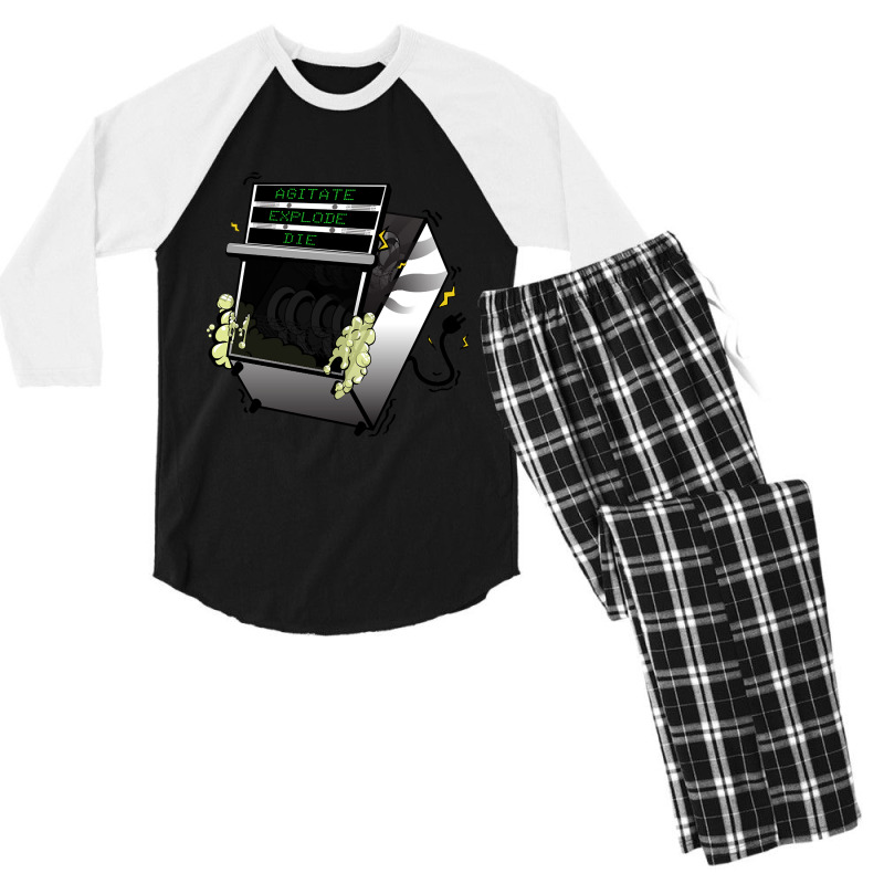 Limited Edition Agitate, Explode, Die! Men's 3/4 Sleeve Pajama Set by Pannell Quintero | Artistshot