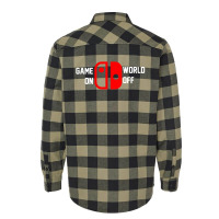 Game On World Off For Dark Flannel Shirt | Artistshot