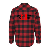 Game On World Off For Light Flannel Shirt | Artistshot