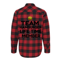 Team Hamburger Life Time Member Flannel Shirt | Artistshot