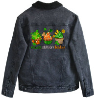 Sweet St Patricks Day Cupcake Unisex Sherpa-lined Denim Jacket | Artistshot